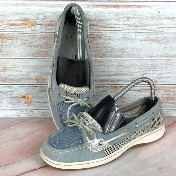Sperry Shoes - Sperry Angelfish Top Sider Blue Suede and Mesh